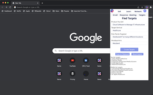 AcquisitionAI  from Chrome web store to be run with OffiDocs Chromium online
