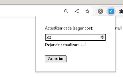 Actualizador de Página  from Chrome web store to be run with OffiDocs Chromium online