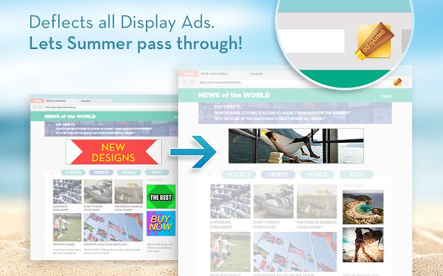 Annonce ηλιακό de la boutique en ligne Chrome à exécuter avec OffiDocs Chromium en ligne