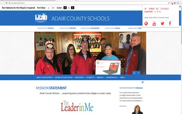 Adair Co. Schools Launcher ze sklepu internetowego Chrome, który można uruchomić z OffiDocs Chromium online