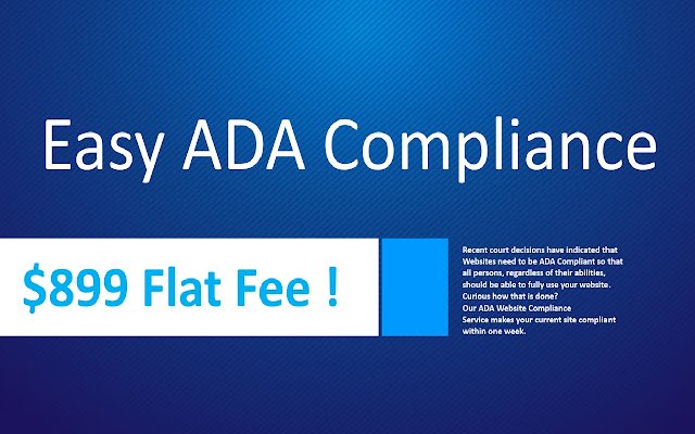 ADA Website Compliance $899 mula sa Chrome web store na tatakbo sa OffiDocs Chromium online