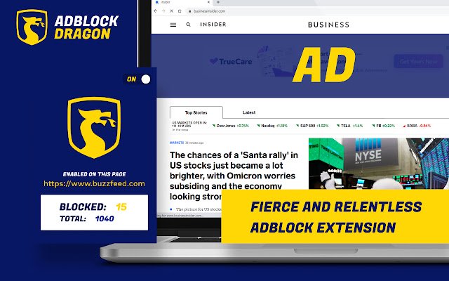 Adblock Dragon  from Chrome web store to be run with OffiDocs Chromium online