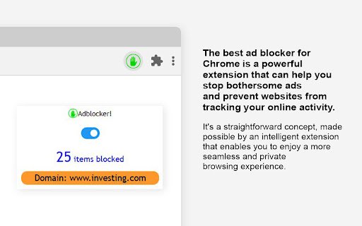 AdBlocker  from Chrome web store to be run with OffiDocs Chromium online