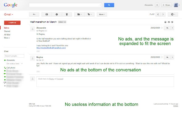 AdBlocker pour Gmail™ de la boutique en ligne Chrome doit être exécuté avec OffiDocs Chromium en ligne