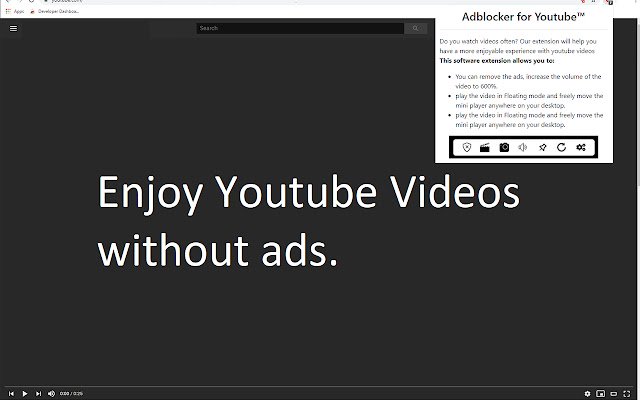 Adblocker für Youtube™ aus dem Chrome-Webstore, der mit OffiDocs Chromium online ausgeführt werden soll