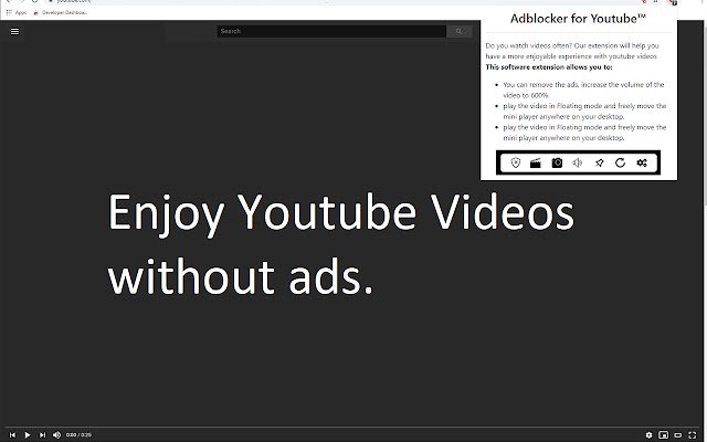 Adblocker ສໍາລັບ Youtube™ ຈາກຮ້ານເວັບ Chrome ທີ່ຈະດໍາເນີນການກັບ OffiDocs Chromium ອອນໄລນ໌