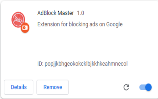 AdBlock Master  from Chrome web store to be run with OffiDocs Chromium online