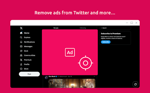 Adblock Pro  from Chrome web store to be run with OffiDocs Chromium online