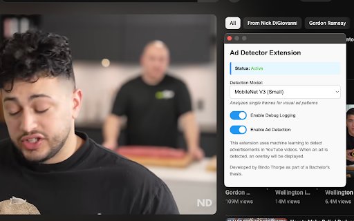Ad Detector Extension  from Chrome web store to be run with OffiDocs Chromium online