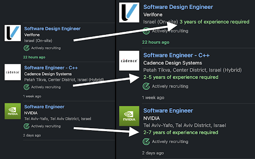 Add Exp for Linkedin  from Chrome web store to be run with OffiDocs Chromium online