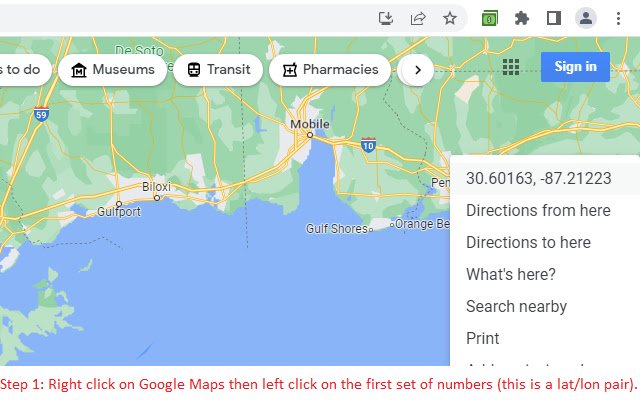 Address Inspector  from Chrome web store to be run with OffiDocs Chromium online