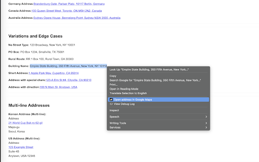 Address to Google Maps  from Chrome web store to be run with OffiDocs Chromium online