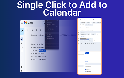Add to Calendar  from Chrome web store to be run with OffiDocs Chromium online