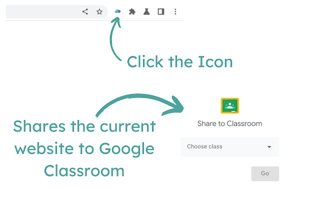Add to Google Classroom  from Chrome web store to be run with OffiDocs Chromium online