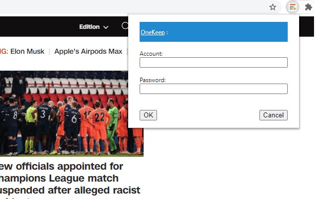 Add to OneKeep  from Chrome web store to be run with OffiDocs Chromium online