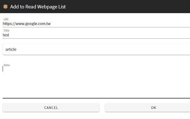 Aggiungi all'elenco di pagine Web da leggere dal Chrome Web Store per eseguirlo con OffiDocs Chromium online