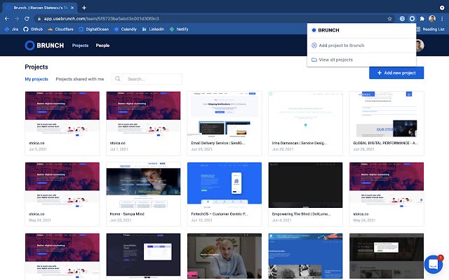 Add website to Brunch  from Chrome web store to be run with OffiDocs Chromium online