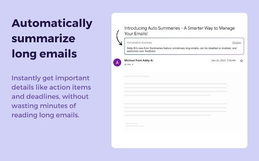 Addy AI ChatGPT Email Assistant  from Chrome web store to be run with OffiDocs Chromium online