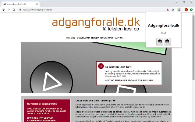 Adgang for alle oplæsning from Chrome web store to be run with OffiDocs Chromium online