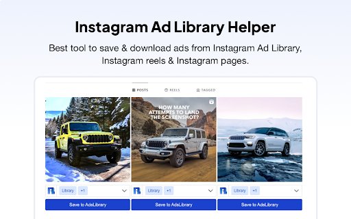 Ad Library Helper Facebook and Instagram  from Chrome web store to be run with OffiDocs Chromium online