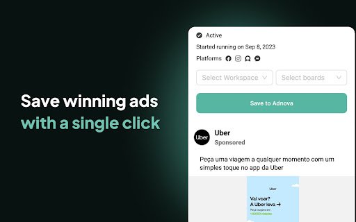 adnova Save Facebook  TikTok ads  from Chrome web store to be run with OffiDocs Chromium online