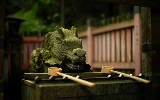 A Dragon Stone Fountain in a Temple in Kyoto, Japan  from Chrome web store to be run with OffiDocs Chromium online