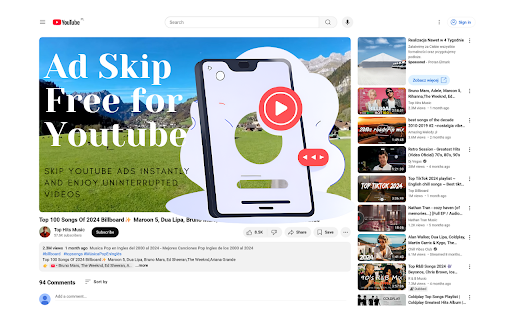 Ad Skip Free for Youtube  from Chrome web store to be run with OffiDocs Chromium online