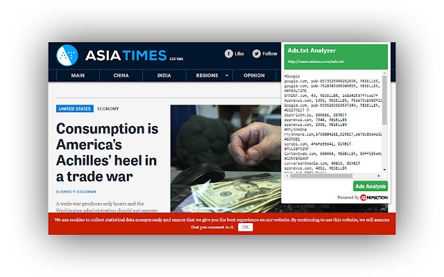 Ads.txt Analyzer by Adnimation  from Chrome web store to be run with OffiDocs Chromium online