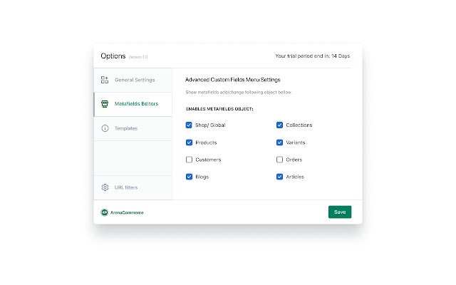 Advanced Custom Fields  from Chrome web store to be run with OffiDocs Chromium online