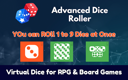Advanced Dice Roller Virtual Dice for RPG  Board Games  from Chrome web store to be run with OffiDocs Chromium online