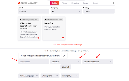 Advanced Prompts for ChatGPT PRMDB from Chrome web store to be run with OffiDocs Chromium online Advanced Prompts for ChatGPT PRMDB from Chrome web store to be run with OffiDocs Chromium online
