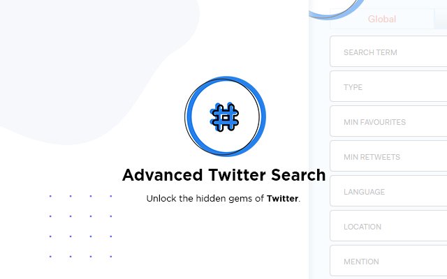 Advanced Twitter Search  from Chrome web store to be run with OffiDocs Chromium online