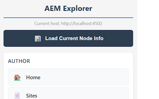 AEM Quick Menu  from Chrome web store to be run with OffiDocs Chromium online
