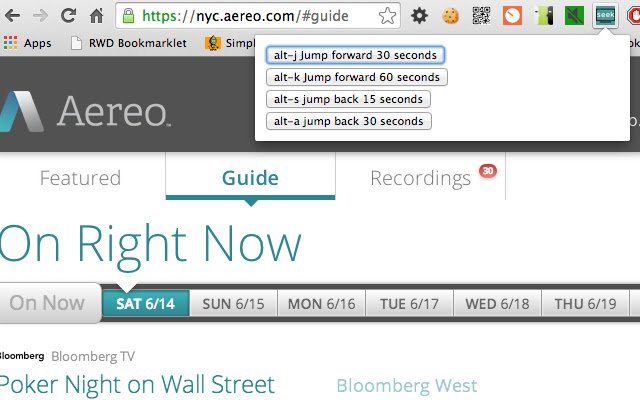 Aereo super controls mula sa Chrome web store na tatakbo sa OffiDocs Chromium online