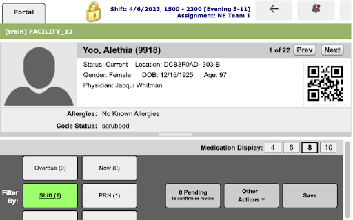 Agartee eMAR patient barcode  from Chrome web store to be run with OffiDocs Chromium online