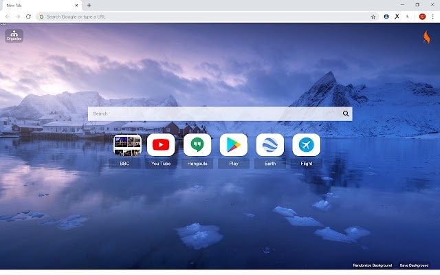 Pagina iniziale del browser versatile Agni Newtab dal web store di Chrome da eseguire con OffiDocs Chromium online