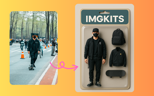 AI Action Figure Generator—Transform Your Photo into an AI Toy  from Chrome web store to be run with OffiDocs Chromium online