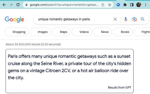AI Added to Search  from Chrome web store to be run with OffiDocs Chromium online