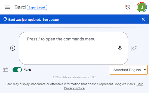AIChat Advanced  from Chrome web store to be run with OffiDocs Chromium online