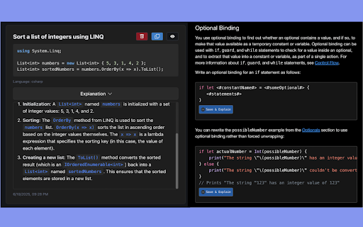 AI Code Snippets  from Chrome web store to be run with OffiDocs Chromium online