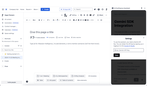 AI Confluence Assistant  from Chrome web store to be run with OffiDocs Chromium online AI Confluence Assistant  from Chrome web store to be run with OffiDocs Chromium online