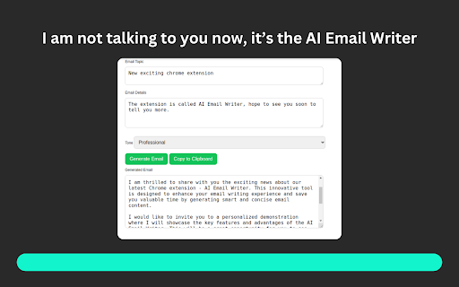AI Email Writer  from Chrome web store to be run with OffiDocs Chromium online