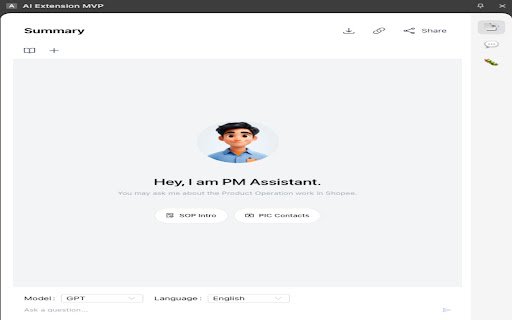 AI Extension MVP  from Chrome web store to be run with OffiDocs Chromium online