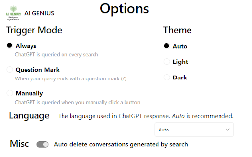 AI Genius  from Chrome web store to be run with OffiDocs Chromium online