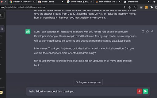 AI Interviewer  from Chrome web store to be run with OffiDocs Chromium online