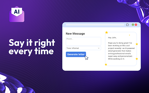 AI Letter Writer  from Chrome web store to be run with OffiDocs Chromium online
