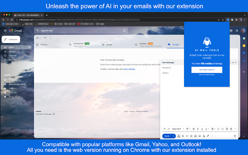AI Mail Tools  from Chrome web store to be run with OffiDocs Chromium online