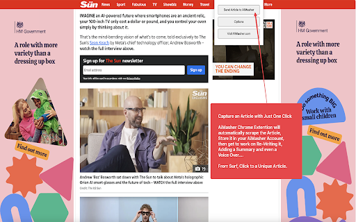 AIMasher Chrome Extension  from Chrome web store to be run with OffiDocs Chromium online
