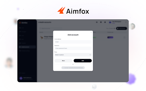 Aimfox Linkedin Session Manager  from Chrome web store to be run with OffiDocs Chromium online
