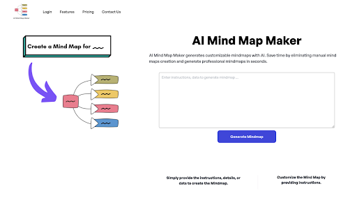 AI Mind Map Maker  from Chrome web store to be run with OffiDocs Chromium online